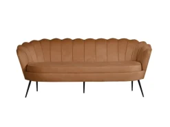 Discount ebuy24 Nice Sofa 3 Personen Velour Cognac Farben