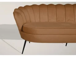 Discount ebuy24 Nice Sofa 3 Personen Velour Cognac Farben