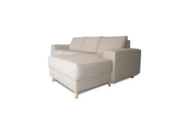 ebuy24 Nordic Sofa mit Chaiselong Rechts Gewendet Hell Beige
