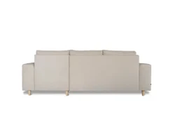ebuy24 Nordic Sofa mit Chaiselong Rechts Gewendet Hell Beige