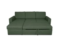ebuy24 Odin Schlafsofa Ecksofa mit Aufbewahrung Rechts oder Links Gewendet Grün