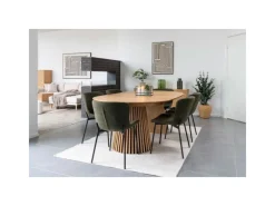 Best ebuy24 Osaka Esstisch inkl 2 Zusatzplatten Ø120x120-160-200cm Eiche Furnier