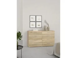 ebuy24 Pepe Kommode 8 Schubladen Eichenstruktur-Dekor