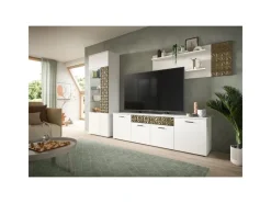 ebuy24 Prisma Vitrinenschrank 2 Türen Weiß