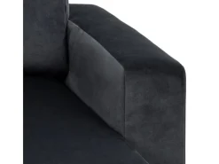 ebuy24 Sacramento Schlafsofa Chaiselong Wendbar Versteckte Aufbewahrung und Ausziehbares Bett AntracitGrau