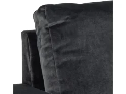 ebuy24 Sacramento Schlafsofa Chaiselong Wendbar Versteckte Aufbewahrung und Ausziehbares Bett AntracitGrau