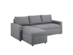 Online ebuy24 Sander Schlafsofa mit Ottomane Aufbewahrung und Auszug Hellgrau