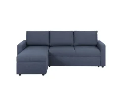 ebuy24 Sander Schlafsofa mit Ottomane Aufbewahrung und Auszug Blau