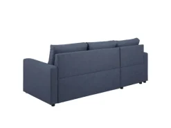 ebuy24 Sander Schlafsofa mit Ottomane Aufbewahrung und Auszug Blau