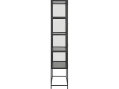 ebuy24 Sea Vitrinenschrank A 2 Glastüren und 4 Regale Schwarz