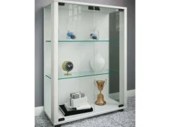 ebuy24 Sintalo Vitrinenschrank 2 Glastüren Weiß