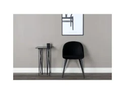 ebuy24 Skagen Esszimmerstuhl Velour Schwarz