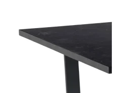 Online ebuy24 Tilst Essgruppe Tisch Schwarz Marmor Print mit 4 Stühlen in Velour Grün