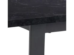 Outlet ebuy24 Tilst Essgruppe Tisch Schwarz Marmor Print mit 4 Stühlen Velour Schwarz