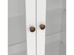 Clearance ebuy24 Venedig Vitrinenschrank 2-Türig mit 2 Schubladen Breite 97 cm Höhe 201 cm Weiß