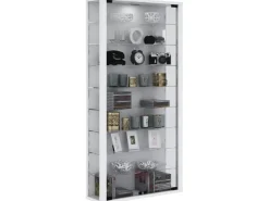 Sale ebuy24 Vitrosa Maxi Vitrinenschrank Wandhängend mit 2 Glastüren und Licht Weiß