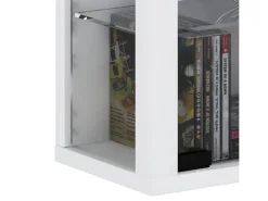 Sale ebuy24 Vitrosa Maxi Vitrinenschrank Wandhängend mit 2 Glastüren und Licht Weiß