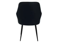 ECD Germany 2er Set Esszimmerstühle Küchenstühle Schwarz aus Samt