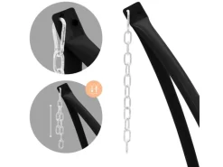 Hot ECD Germany Hängesesselgestell Schwarz 208 cm Belastung bis 120kg Stahlrohr