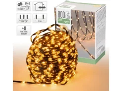 ECD Germany LED Micro Cluster Lichterkette 24m 800 LEDs Extra Warmweiß IP44