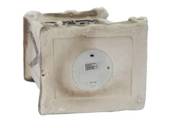 ECD Germany LED Weihnachtslaterne mit Warmweißes Licht 60cm Weiß Beige Grünes