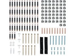 ECD Germany Schminktisch Set mit Hocker Spiegel LED-Beleuchtung 108x40x140 cm