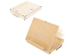 Sale ECD Germany Tischstaffelei Holz mit Schublade und Palette Holzstaffelei Klein