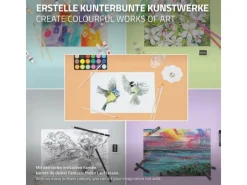 Outlet ECD Germany 140tlg XXL Malset mit Staffelei Künstler Acryl Zeichenset Buntstifte