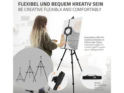 Outlet ECD Germany 140tlg XXL Malset mit Staffelei Künstler Acryl Zeichenset Buntstifte