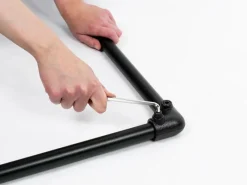 Sale Eckstück 90° für Stahlrohr Ø 2,7 cm Schwarz Matt