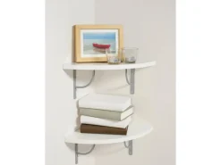 Eck-Wandregal Oldham Weiß 29,5 x 29,5 cm