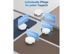 Hot ECOVACS DEEBOT T80 OMNI WHITE mit Selbstreinigender OZMO ROLLER-Wischtechnologie Weiß