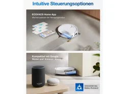 Hot ECOVACS DEEBOT T80 OMNI WHITE mit Selbstreinigender OZMO ROLLER-Wischtechnologie Weiß