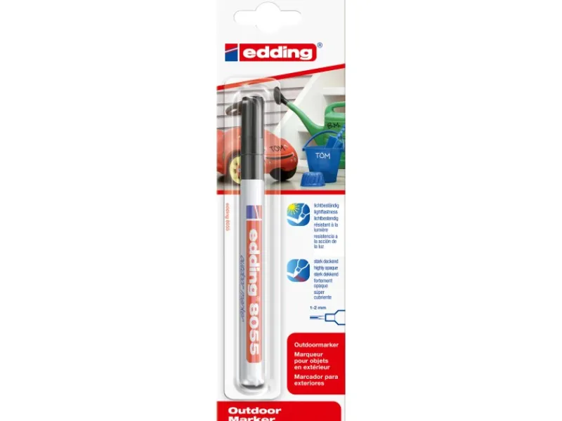 Hot EDDING Outdoor Marker 8055 Org Schwarz