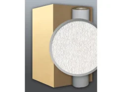 Best EDEM 206-40 Dekorative Struktur Schaum-Tapete Weiß crash Putz Optik 1 Karton mit 9 Rollen 71,55 m2 Weiß