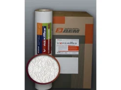 Best EDEM 206-40 Dekorative Struktur Schaum-Tapete Weiß crash Putz Optik 1 Karton mit 9 Rollen 71,55 m2 Weiß