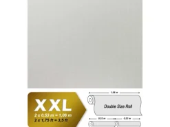 Clearance EDEM 80375BR60 Vliestapete überstreichbar Stoff Textur Textil Struktur 1 Karton mit 6 Rollen 159 m2 Weiß