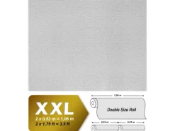 Discount EDEM 80310BR60 Xxl Vliestapete Glasfaser Muster überstreichbar 25,05 m x 1,06 m 26,50 m2 Weiß