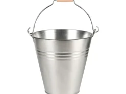 Eimer mit Henkel und Holzgriff 7,2 l Zink Standard