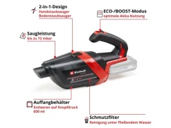 Einhell Akku-Handstaubsauger TE-HV 18/06 Li-Solo