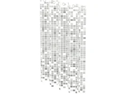 Eisl Textil Duschvorhang mit Motiv Mosaik Grau 180 cm x 200 cm Waschbar