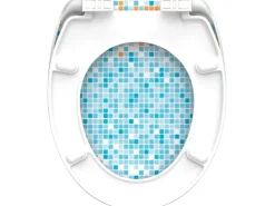 Eisl WC-Sitz Duroplast Mosaik Blau-Orange mit doppelter Absenkautomatik