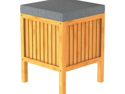 Sale Eisl Wäschesammler mit Deckel und Sitzkissen Bambus