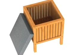 Sale Eisl Wäschesammler mit Deckel und Sitzkissen Bambus