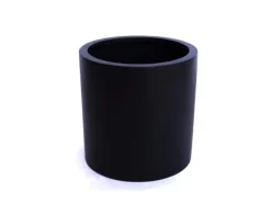 Discount Elegant Einrichten Pflanzkübel Fiberglas Zylindrisch D30xH30cm Schwarz-matt