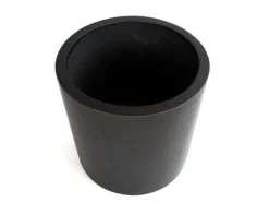 Discount Elegant Einrichten Pflanzkübel Fiberglas Zylindrisch D30xH30cm Schwarz-matt