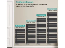 Emke Badheizkörper 130x50cm 695W Handtuchwärmer für Badezimmer Handtuchtrockner