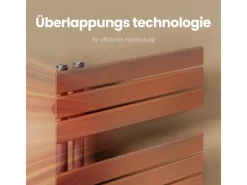 Emke Badheizkörper 130x50cm 695W Handtuchwärmer für Badezimmer Handtuchtrockner