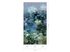 Online ELLE Decoration by Crown Erismann Fototapete Hydrangea 150 cm x 280 cm Blau
