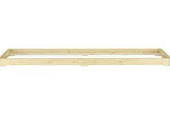 New Erst-Holz Extra Flaches Einzelbett Futon Unbehandeltes Holz Loft 90 x 200 cm Fichte Rollrost inkl.